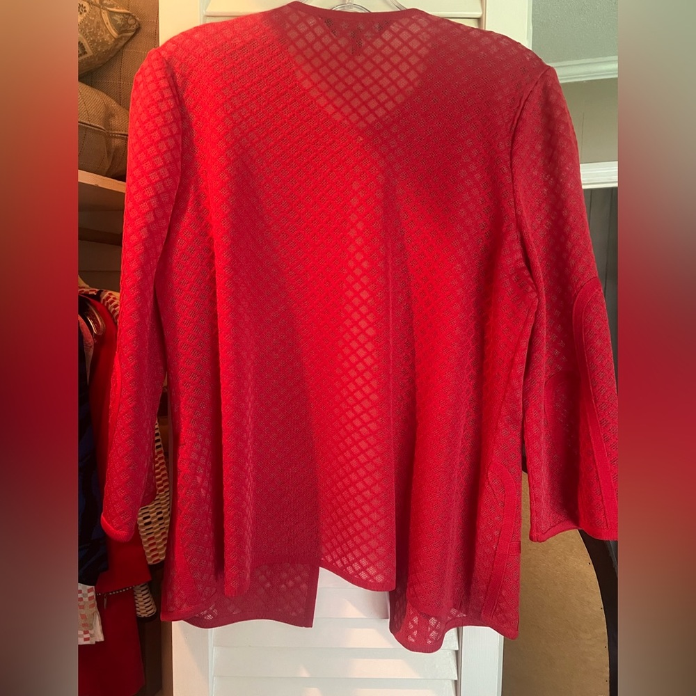 Ming Wang Jacket Small Red Euc - image 4